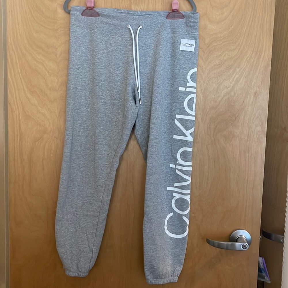 Grey Calvin Klein sweat pants